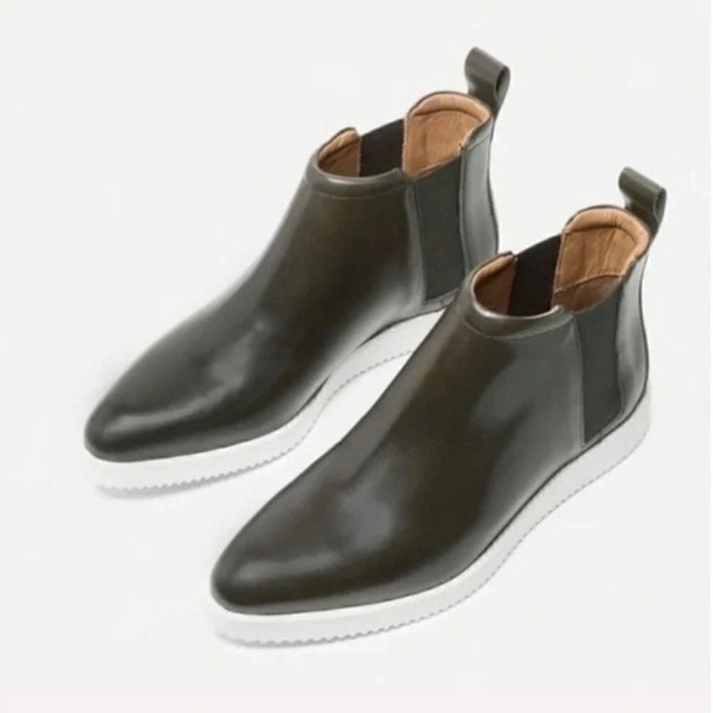 Everlane Dark Green Ankle Booties